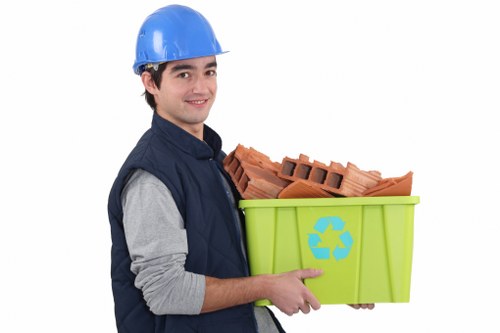 Workers sorting recyclable materials in Shortlands