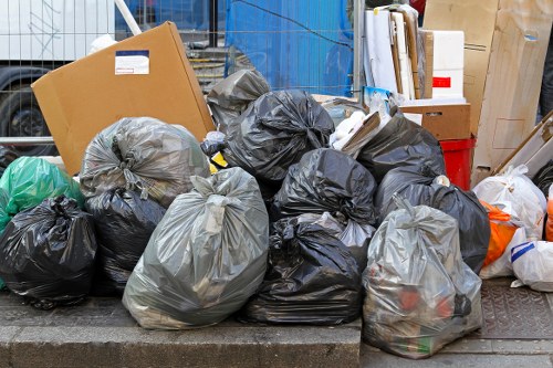 Segregated builders waste ready for recycling