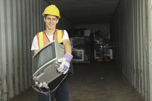 Various types of builders waste including concrete and timber